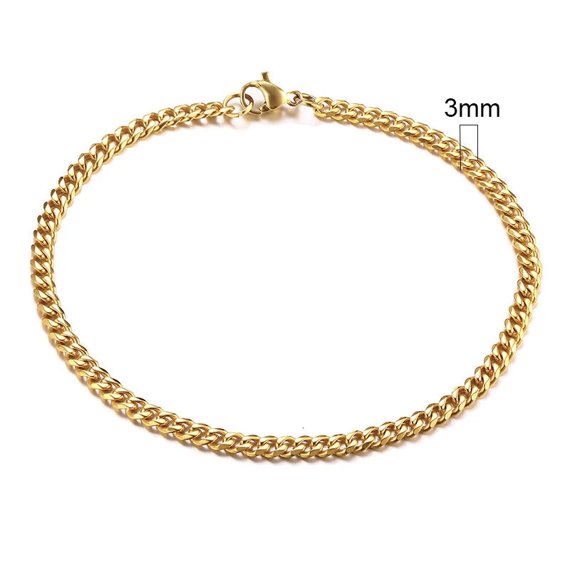 Bracelet homme Hypérion en acier inoxydable doré, bijou minimaliste et raffiné au design épuré.