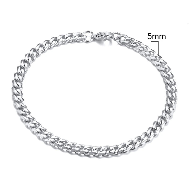 Bracelet homme Achilles en acier inoxydable argenté, accessoire masculin sobre et élégant.