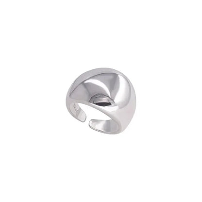 Bague femme Amphitrite en acier inoxydable argenté, bijou ajustable et minimaliste, parfait pour sublimer