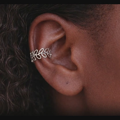 Ear Cuff Feuille Élégante Sans Perçage